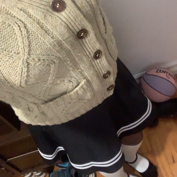 Striped A-Line skater skirt versatile,high waist for women - Picture 3 of 4